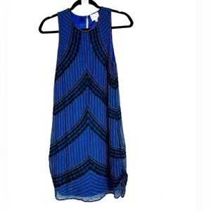 Silk beaded mini cocktail Parker dress (S)